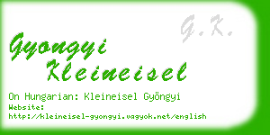 gyongyi kleineisel business card