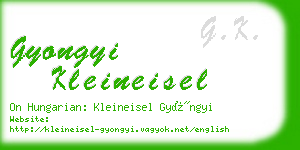 gyongyi kleineisel business card